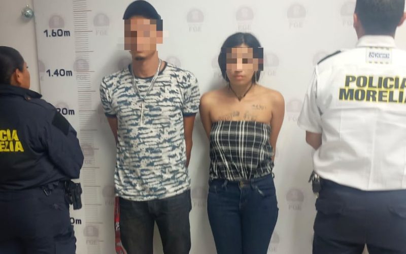 Detienen a pareja invasora de un domicilio en Morelia
